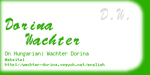 dorina wachter business card